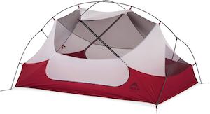 MSR Hubba Hubba NX 2 Person Lightweight Backpacking Tent white with red