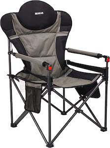 XGEAR Oversized Camping Chairs High Back Lawn Chair Camp Chair with Detachable Hard Armrest